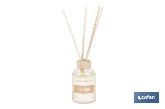 Ambientador de varillas | Aroma a sándalo exótico | Difusor con varillas de ratán - Cofan