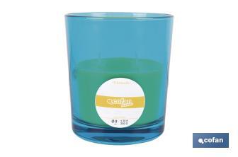 Velas Aromáticas de Citronela en Vasos de Colores | Protección Duradera durante 30 horas - Cofan