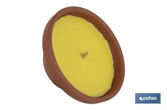 Velas aromáticas de citronela en recipiente de terracota | Duración: 20 horas - Cofan