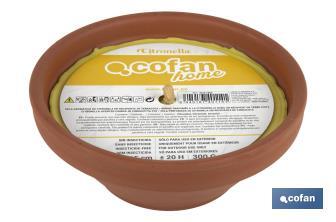 Velas aromáticas de citronela en recipiente de terracota | Duración: 20 horas - Cofan
