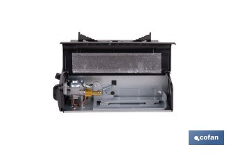 Hornillo de gas portátil | Material: acero | Encendido piezoeléctrico | Boquilla universal | Ideal para camping, excursiones y uso en exteriores - Cofan