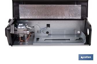 Hornillo de gas portátil | Material: acero | Encendido piezoeléctrico | Boquilla universal | Ideal para camping, excursiones y uso en exteriores - Cofan