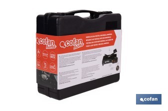 Hornillo de gas portátil | Material: acero | Encendido piezoeléctrico | Boquilla universal | Ideal para camping, excursiones y uso en exteriores - Cofan