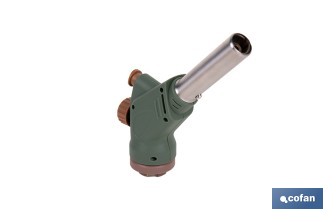 Soplete de gas piezoeléctrico | Potencia: 1,1 kW | Compatible con cartuchos de gas de 220 g | Ideal para cocina, soldadura y bricolaje - Cofan