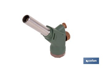 Soplete de gas piezoeléctrico | Potencia: 1,1 kW | Compatible con cartuchos de gas de 220 g | Ideal para cocina, soldadura y bricolaje - Cofan