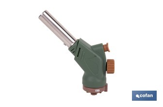 Soplete de gas piezoeléctrico | Potencia: 1,1 kW | Compatible con cartuchos de gas de 220 g | Ideal para cocina, soldadura y bricolaje - Cofan