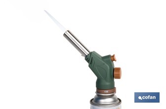Soplete de gas piezoeléctrico | Potencia: 1,1 kW | Compatible con cartuchos de gas de 220 g | Ideal para cocina, soldadura y bricolaje - Cofan