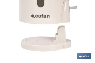 Hervidor eléctrico de agua beige | Capacidad: 1 Litro | Potencia: 1080 W | Hervidor compacto con control Strix | Ideal para cocinas y oficinas - Cofan