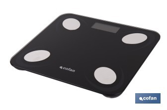 Báscula de baño digital inteligente | Análisis corporal completo | Báscula con Bluetooth y aplicación móvil | Carga USB - Cofan