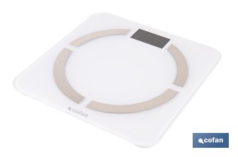 Báscula de baño digital inteligente | Análisis corporal completo | Báscula con Bluetooth y aplicación móvil | Pilas incluidas - Cofan