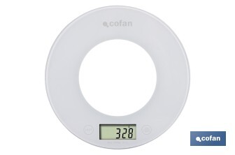 Báscula de cocina digital con cuenco transparente de 3,8 litros | Color: Gris | Alta precisión y diseño compacto - Cofan