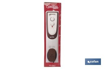 Radiador de aceite 2500 W | Color: blanco | Con 11 elementos y termostato regulable | Seguridad antiincendios y Control antivuelco - Cofan
