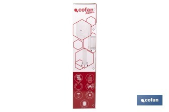Radiador de aceite con termostato y ventilador | 1500 W + 400 W | 7 elementos | 3 niveles de potencia | Color blanco - Cofan