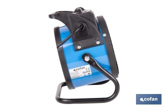 Calefactor cerámico industrial | Potencia: 2000 W | Diseño portátil | Termostato ajustable | Protección térmica - Cofan