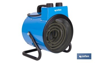 Calefactor industrial | Potencia: 3000 W | Función ventilador | Termostato ajustable | Protección IP24 - Cofan