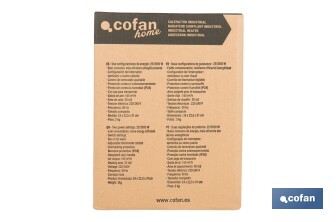 Calefactor industrial | Potencia: 3000 W | Función ventilador | Termostato ajustable | Protección IP24 - Cofan