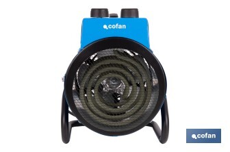 Calefactor industrial | Potencia: 3000 W | Función ventilador | Termostato ajustable | Protección IP24 - Cofan