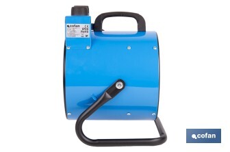Calefactor industrial | Potencia: 3000 W | Función ventilador | Termostato ajustable | Protección IP24 - Cofan