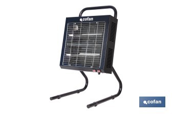 Calefactor de onda corta por infrarrojos | Potencia: 1500/3000 W | Protección IPX4 | Alta eficiencia para entornos de hasta 40 m2 - Cofan