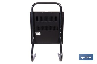 Calefactor de onda corta por infrarrojos | Potencia: 1500/3000 W | Protección IPX4 | Alta eficiencia para entornos de hasta 40 m2 - Cofan