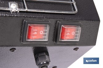 Calefactor de onda corta por infrarrojos | Potencia: 1500/3000 W | Protección IPX4 | Alta eficiencia para entornos de hasta 40 m2 - Cofan