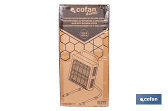 Calefactor de onda corta por infrarrojos | Potencia: 1500/3000 W | Protección IPX4 | Alta eficiencia para entornos de hasta 40 m2 - Cofan