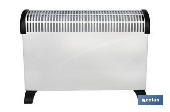 Convector con termostato regulable | Potencia: 750 / 1250 / 2000 W - Cofan