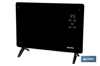 Convector de panel de vidrio con pantalla LED | Potencia: 1500 W - Cofan