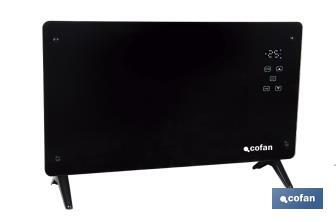 Convector de panel de vidrio con pantalla LED | Potencia: 2000 W - Cofan