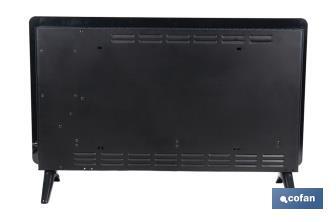 Convector radiante de panel de vidrio | Potencia: 2000 W | Mando a distancia | Control vía app | Compatible con asistente de voz | Temporizador 24 h - Cofan