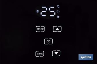 Convector radiante de panel de vidrio | Potencia: 2000 W | Mando a distancia | Control vía app | Compatible con asistente de voz | Temporizador 24 h - Cofan