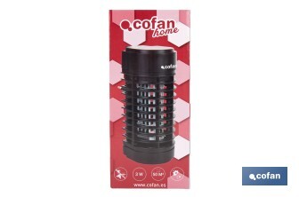 Lâmpada LED anti-insetos de tomada | Potência: 3 W | Descarga eléctrica: 1200 V | Área: 50 m² | Proteja-se contra os insetos - Cofan