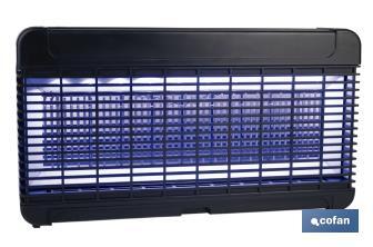 Lámpara LED antiinsectos con enchufe| Potencia: 13 W | Descarga Eléctrica: 4000 V | Área: 200 m² | Protégete contra los insectos - Cofan