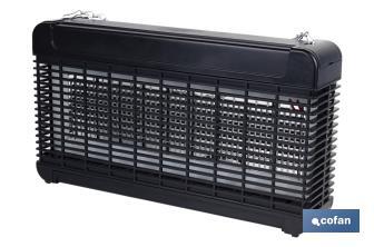 Lámpara LED antiinsectos con enchufe| Potencia: 13 W | Descarga Eléctrica: 4000 V | Área: 200 m² | Protégete contra los insectos - Cofan