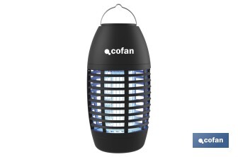 Lámpara LED antiinsectos recargable por USB | Interior y exterior | Cobertura 80 m² | Resistente al agua IPX4 | Luz UV de alta potencia | Ideal para camping, barbacoa y jardín - Cofan