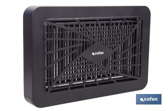 Lámpara LED antiinsectos para Interior | Potencia: 6 W | Cobertura 150 m² | Luz UV-A Dual 365+395 nm | Alimentación: USB | Montaje en Pared - Cofan