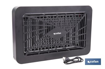 Lámpara LED antiinsectos para Interior | Potencia: 6 W | Cobertura 150 m² | Luz UV-A Dual 365+395 nm | Alimentación: USB | Montaje en Pared - Cofan