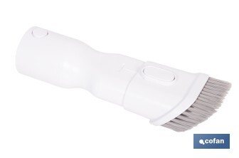 Aspiradora sin cable con base de carga | Potencia de succión: 180 AW | Potencia ciclónica: 32 kPa | 4 velocidades | Filtro HEPA lavable | Batería de litio 25,9 V | Color: blanco - Cofan