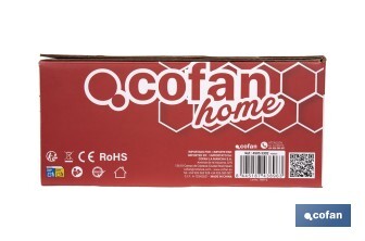 Aspiradora eléctrica sin cable con soporte a la pared | Potencia de succión: 180 AW | Potencia ciclónica: 32 kPa | 4 velocidades | Filtro HEPA lavable | Batería de litio 25,9 V | Color: blanco - Cofan