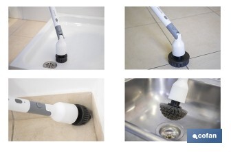 Cepillo de limpieza eléctrico multifunción con 2 velocidades | Recargable USB | Con 11 accesorios intercambiables | Resistente al agua IPX7 - Cofan