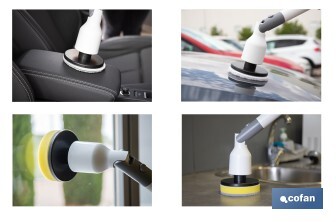 Cepillo de limpieza eléctrico multifunción con 2 velocidades | Recargable USB | Con 11 accesorios intercambiables | Resistente al agua IPX7 - Cofan