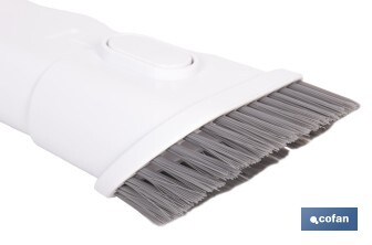 Cepillo 2 en 1 para aspiradora | Adecuado para muebles y tapicerías | Compatible con aspiradoras 45053301 y 45053302 | Diseño compacto y funcional | Medidas: 21 x 5 cm - Cofan