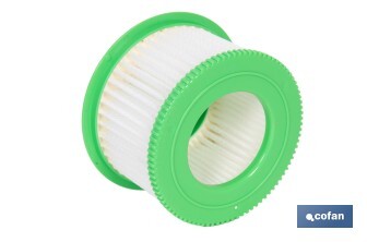 Filtro HEPA lavable y reutilizable para aspiradoras | Compatible con aspiradoras 45053301 y 45053302 | Alta eficiencia | Medidas: 7 x 4 cm - Cofan