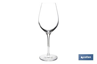 Pack de 6 copas jerezanas de cristal con tallo alto | Capacidad: 30 cl | Copas catavino para degustación - Cofan