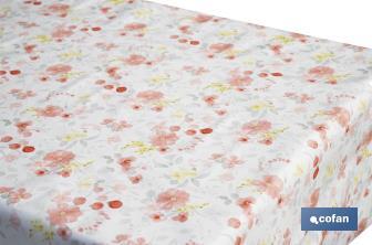Hule con diseño moderno de flores | Materiales: PVC y polipropileno | Fácil de limpiar | Disponible en diferentes medidas - Cofan