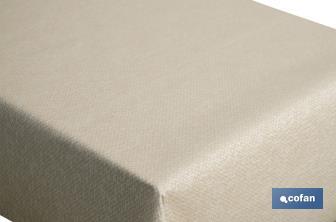 Mantel resinado antimanchas | Diseño moderno | Color: beige y blanco | Materiales: algodón y poliéster | Disponible en diferentes medidas - Cofan