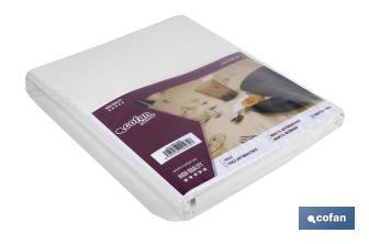 Foam table protector | White | Phthalate-free duffel | Thickness 1.5mm | Available in different sizes - Cofan