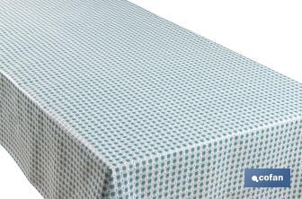 Rollo de hule de cuadros Vichy con corazones| Protección y estilo para la mesa - Cofan