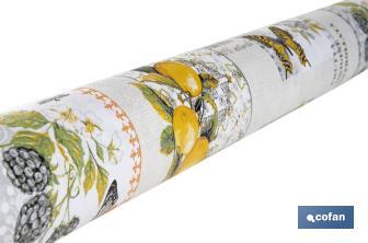 Rollo de hule de limones| Protección y estilo para la mesa - Cofan