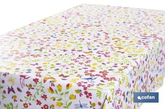 Rollo de hule de mariposas | Impermeable | Protección y estilo para la mesa - Cofan